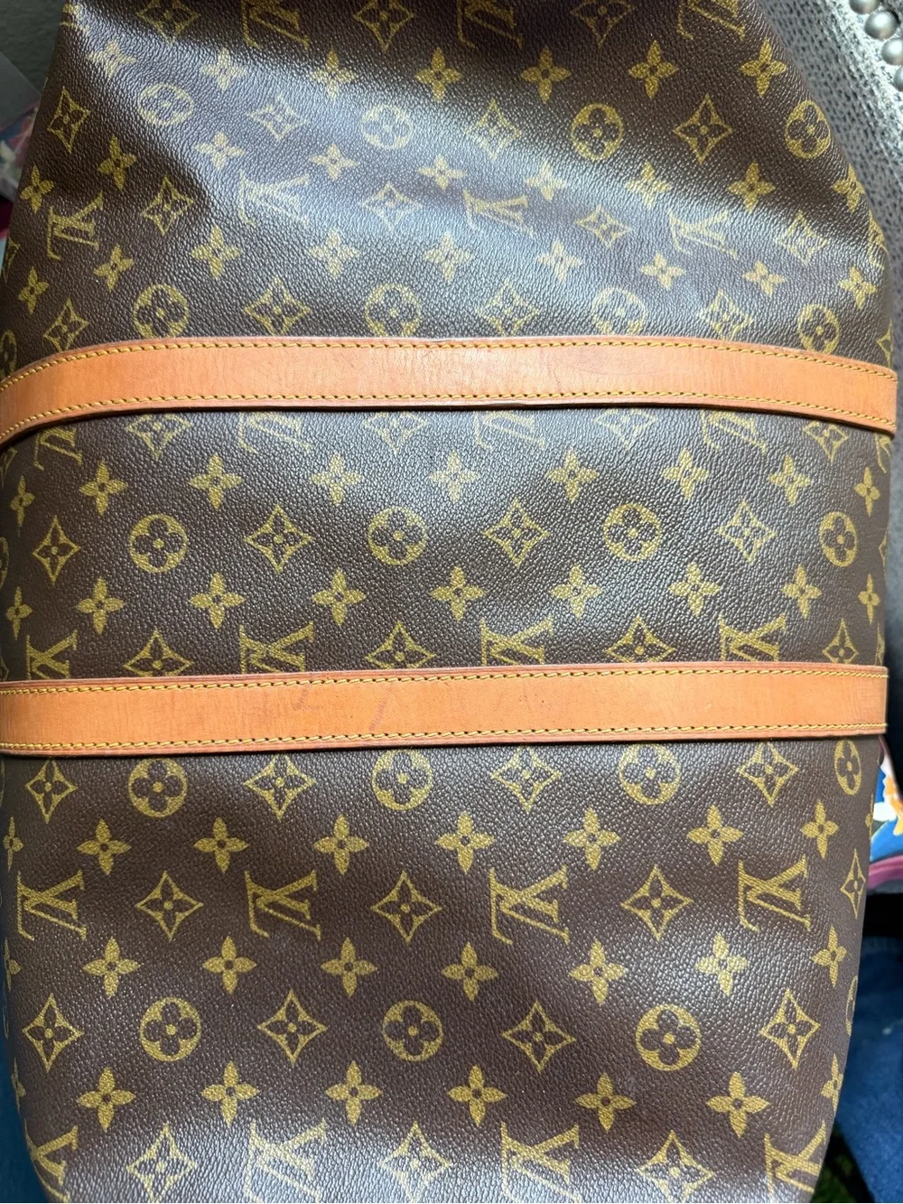 Louis Vuitton Monogram Canvas Keepall-Style 45 Travel Bag in Brown
